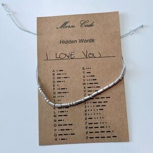Silver Morse Code Bracelet